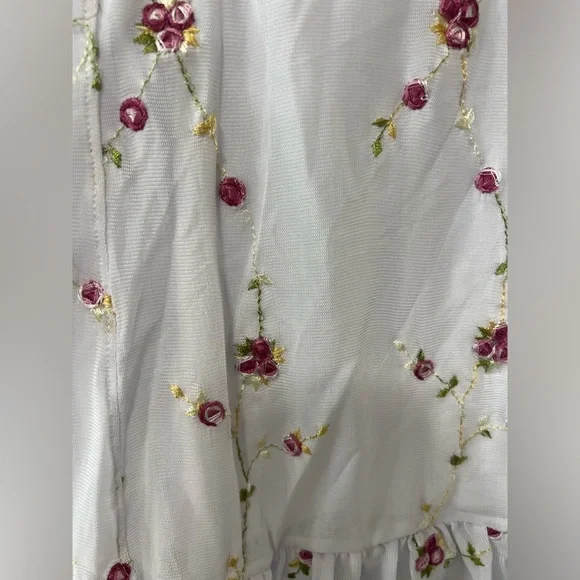 Sugar Thrillz White Floral Corset Mini Dress Coquette Fairycore Y2K NWT XL - Picture 5 of 11